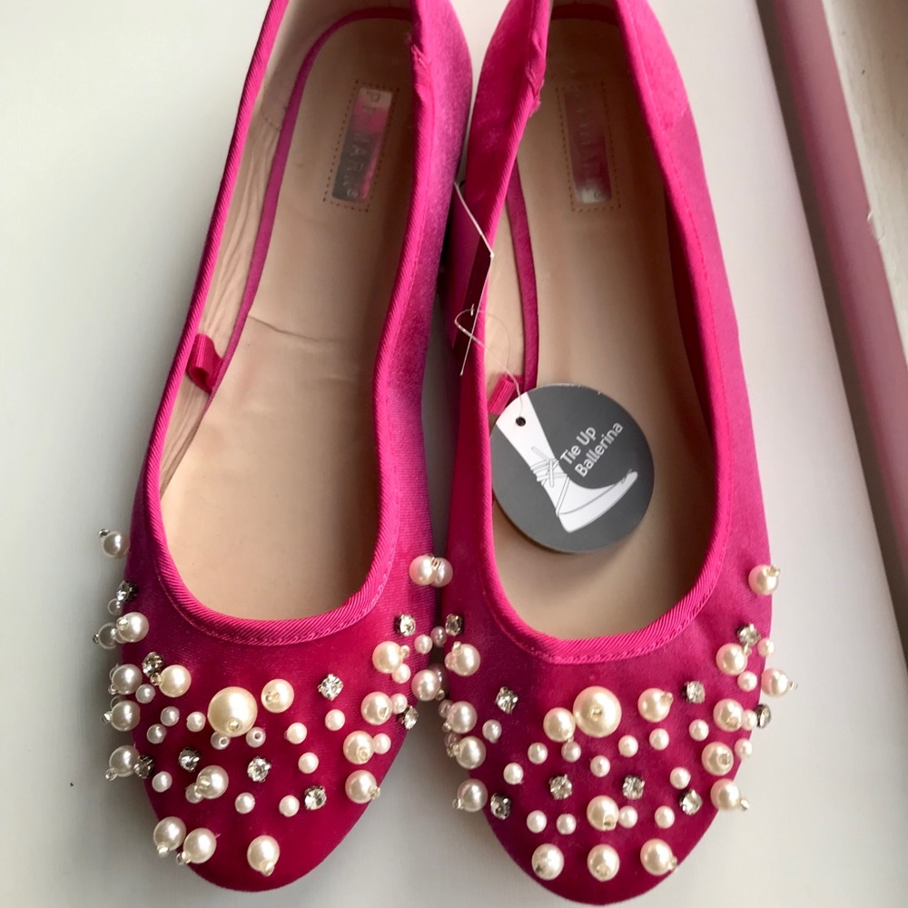 Primark Pink Jeweled Flats